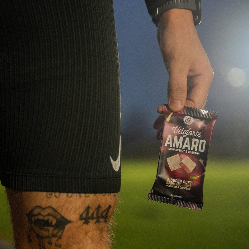 Runner holding Amaro Energy Chews
