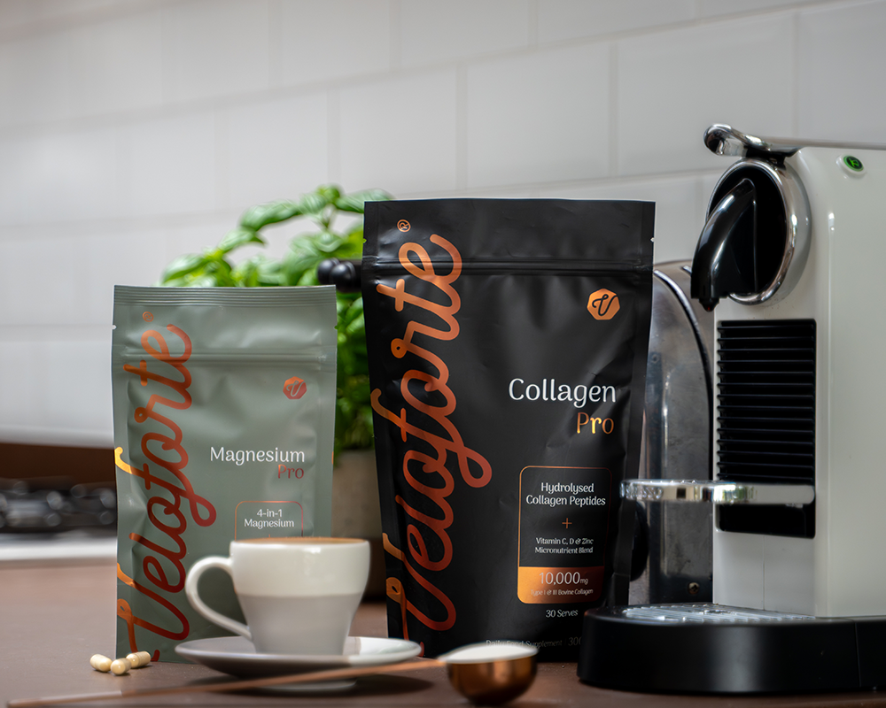 Magnesium and Collagenpro on a counter