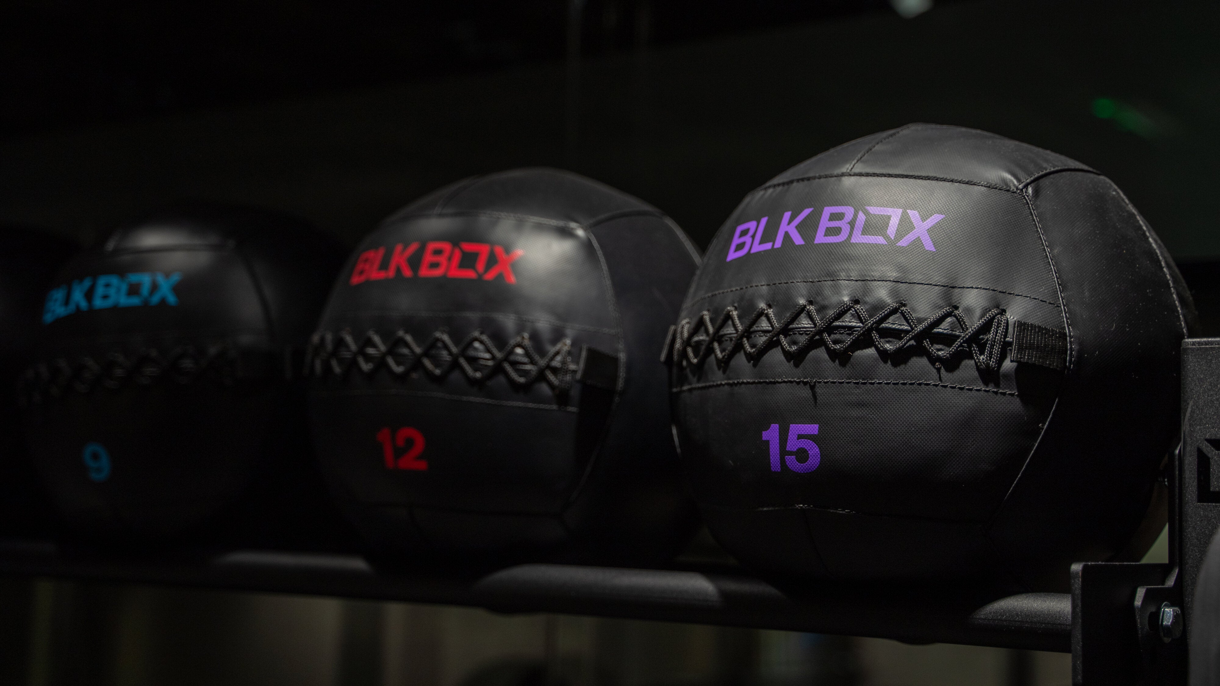 An image of medicine balls in a gym