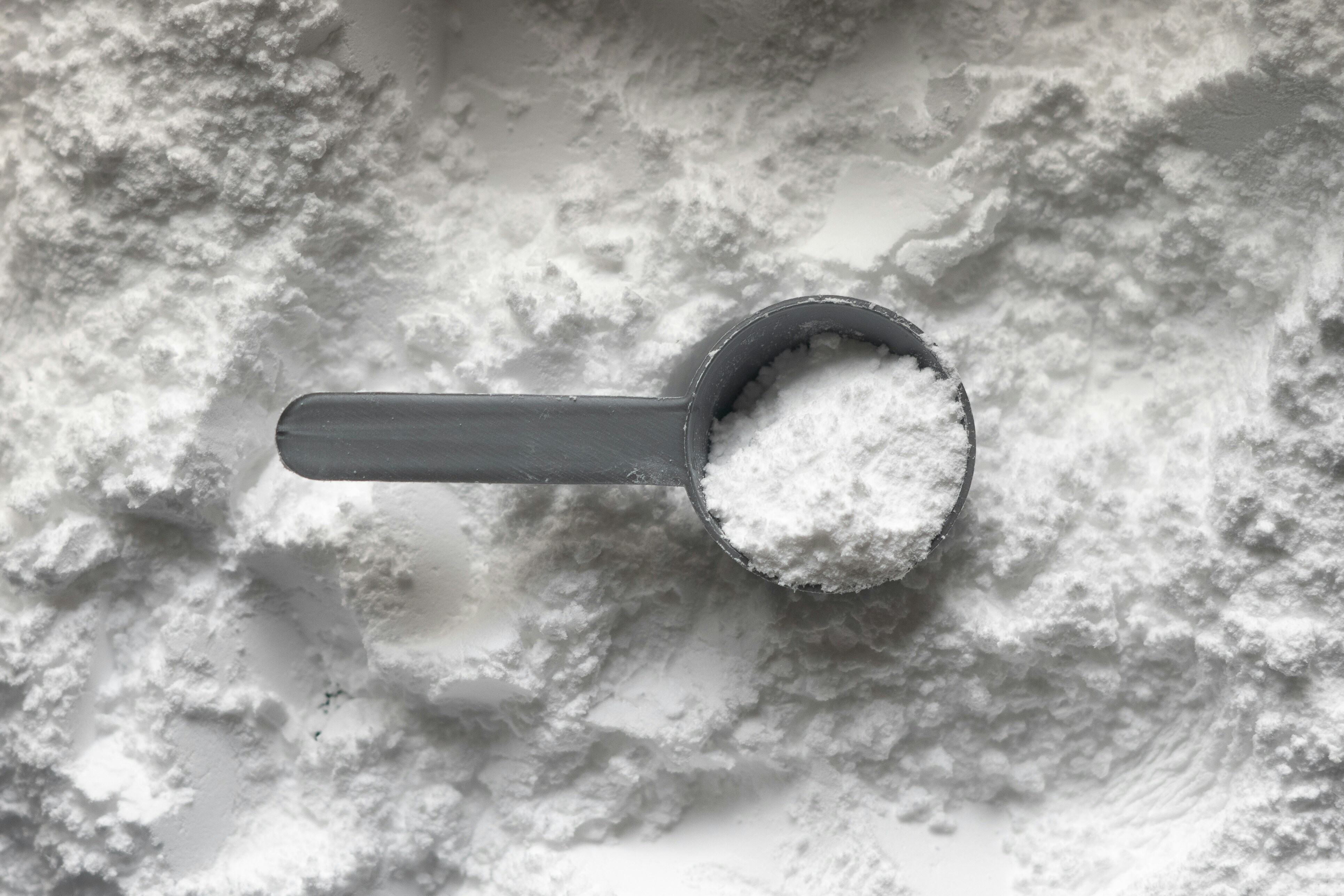 Maltodextrin, a white powder used as a filler in foods