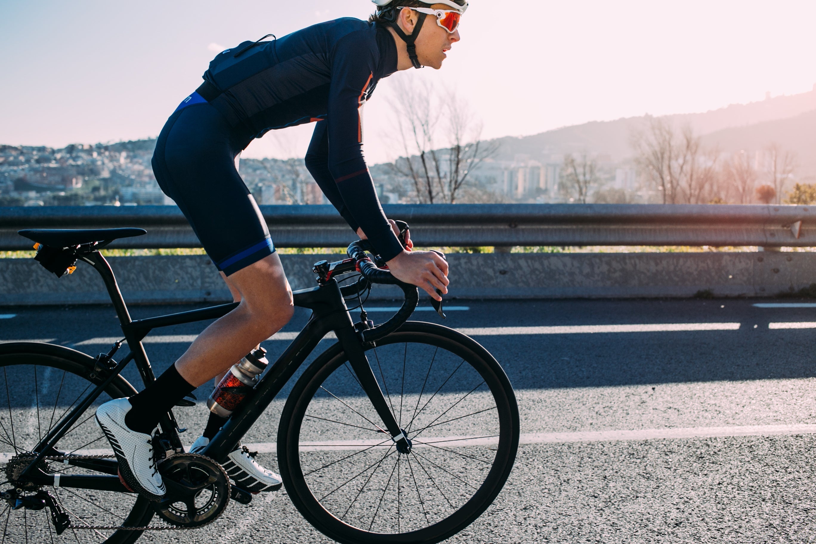 Image of a man cycling