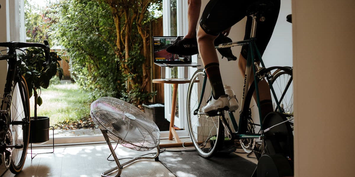 A man on a turbo bike