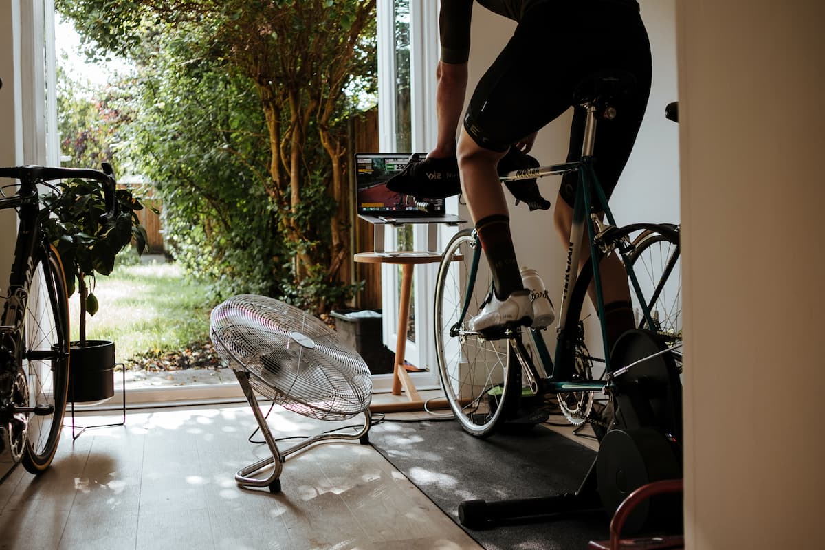 A man on a turbo bike