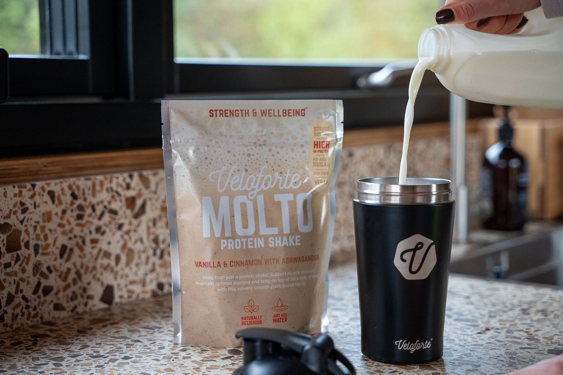 Veloforte's Molto Protein Super-Shake with Ashwagandha