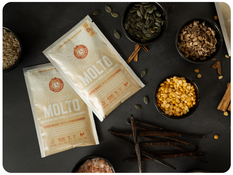 Veloforte's Molto Protein Super-Shake with Ashwagandha