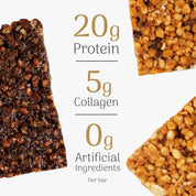 Veloforte Protein Bars Mixed High Protein Crunch Bars with nutritional information on a white background