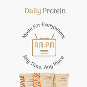 Protein bar packaging with 'Daily Protein' branding on a white background