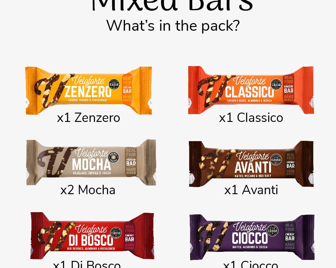Veloforte Energy Bars 6 Mixed Energy & Protein Bars