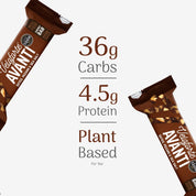 Veloforte Avanti energy bar with nutritional information on a white background