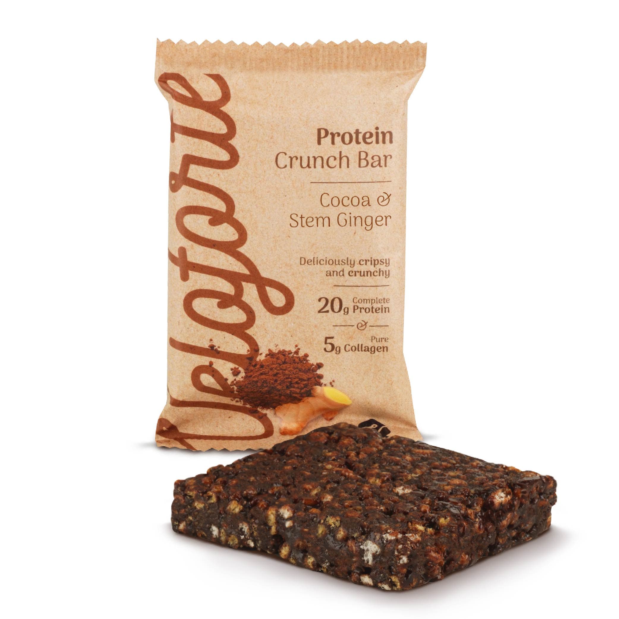 Veloforte Protein Bars Cocoa & Stem Ginger High Protein Crunch Bar