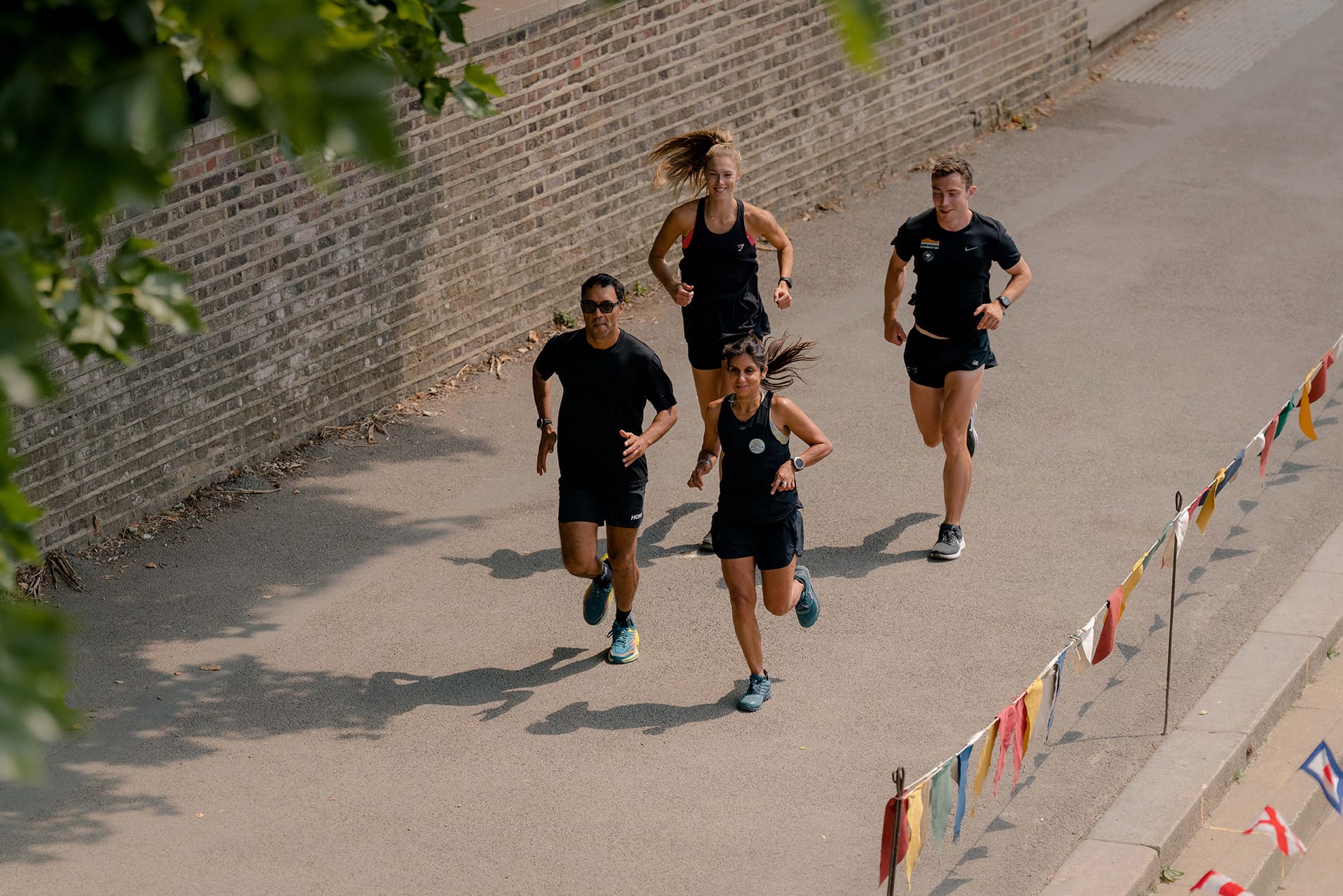 Group of people running in an event 
